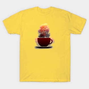 hot coffee in a warm coffee cup T-Shirt